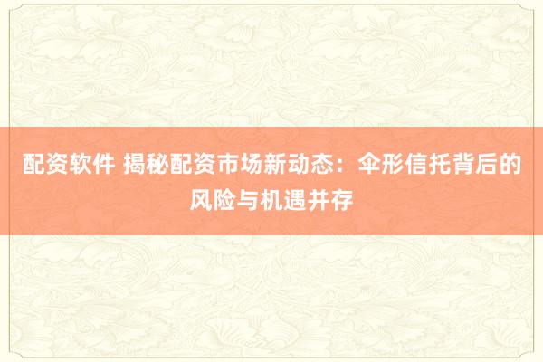 配资软件 揭秘配资市场新动态：伞形信托背后的风险与机遇并存