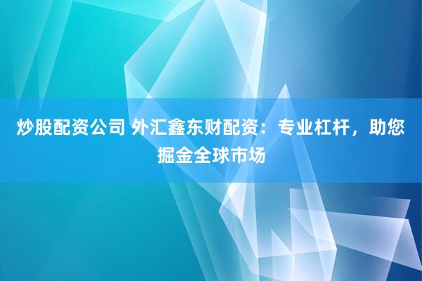 炒股配资公司 外汇鑫东财配资：专业杠杆，助您掘金全球市场