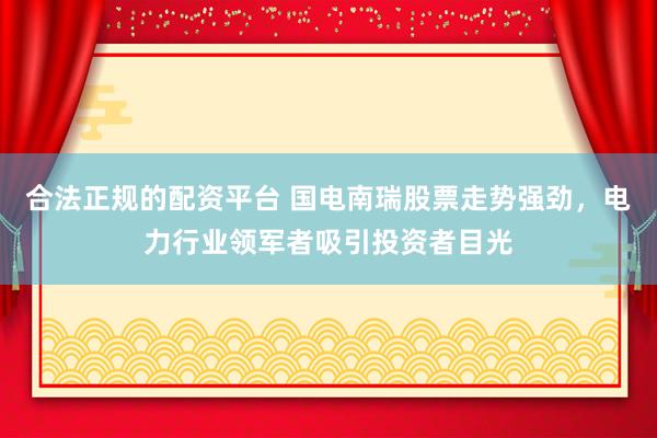 合法正规的配资平台 国电南瑞股票走势强劲，电力行业领军者吸引投资者目光