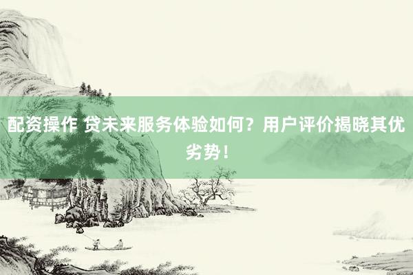 配资操作 贷未来服务体验如何？用户评价揭晓其优劣势！